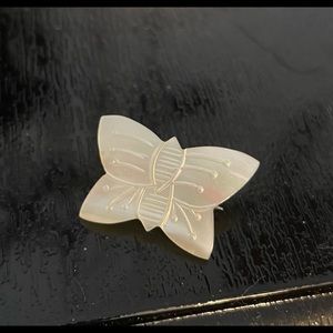 Vintage Pearl butterfly pin